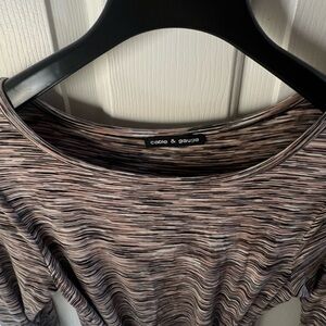 Cable & Gauge Black and Gray 3/4 Sleeve dress